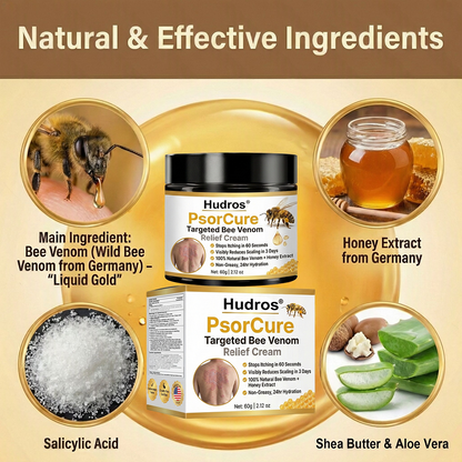 𝐉𝐚𝐧𝐮𝐚𝐫𝐲 𝐓𝐫𝐞𝐚𝐭𝐦𝐞𝐧𝐭 𝐂𝐨𝐮𝐫𝐬𝐞 |Hudros® PsorCure Targeted Bee Venom Relief Cream