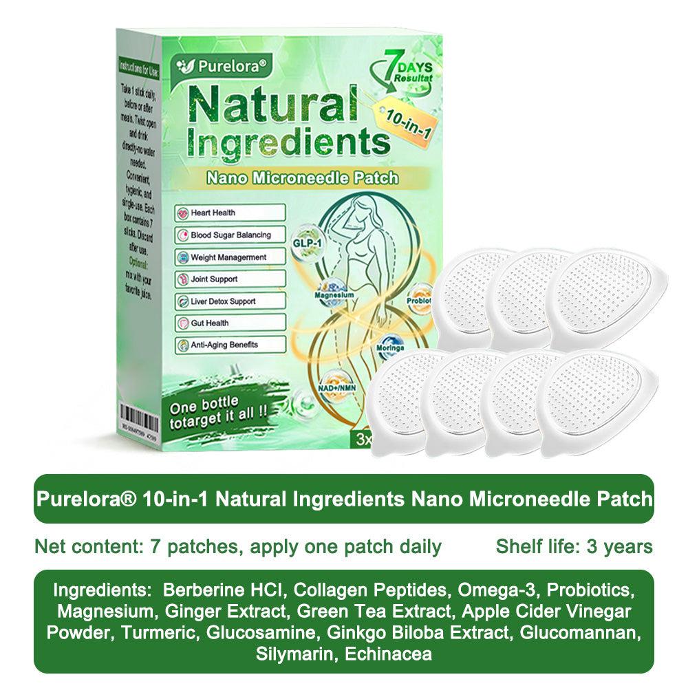 💖𝑶𝒇𝒇𝒊𝒄𝒊𝒂𝒍 𝑷𝒉𝒂𝒓𝒎𝒂𝒄𝒚💖 | 🌱 Purelora® 10-in-1 Natural Ingredients Nano Microneedle Patch ✅ 𝗦𝘂𝗽𝗽𝗼𝗿𝘁𝘀 𝗼𝗯𝗲𝘀𝗶𝘁𝘆, 𝗰𝗮𝗿𝗱𝗶𝗼𝘃𝗮𝘀𝗰𝘂𝗹𝗮𝗿 𝗵𝗲𝗮𝗹𝘁𝗵, 𝗱𝗶𝗮𝗯𝗲𝘁𝗲𝘀, 𝘀𝗹𝗲𝗲𝗽 𝗮𝗽𝗻𝗲𝗮, 𝗴𝘂𝘁 𝗵𝗲𝗮𝗹𝘁𝗵, 𝗷𝗼𝗶𝗻𝘁 𝗶𝘀𝘀𝘂𝗲𝘀, 𝐰𝐡𝐢𝐥𝐞 𝐚𝐥𝐬𝐨 𝐟𝐢𝐫𝐦𝐢𝐧𝐠 𝐭𝐡𝐞 𝐬𝐤𝐢𝐧 𝐚𝐧𝐝 𝐛𝐨𝐨𝐬𝐭𝐢𝐧𝐠 𝐞𝐧𝐞𝐫𝐠𝐲.