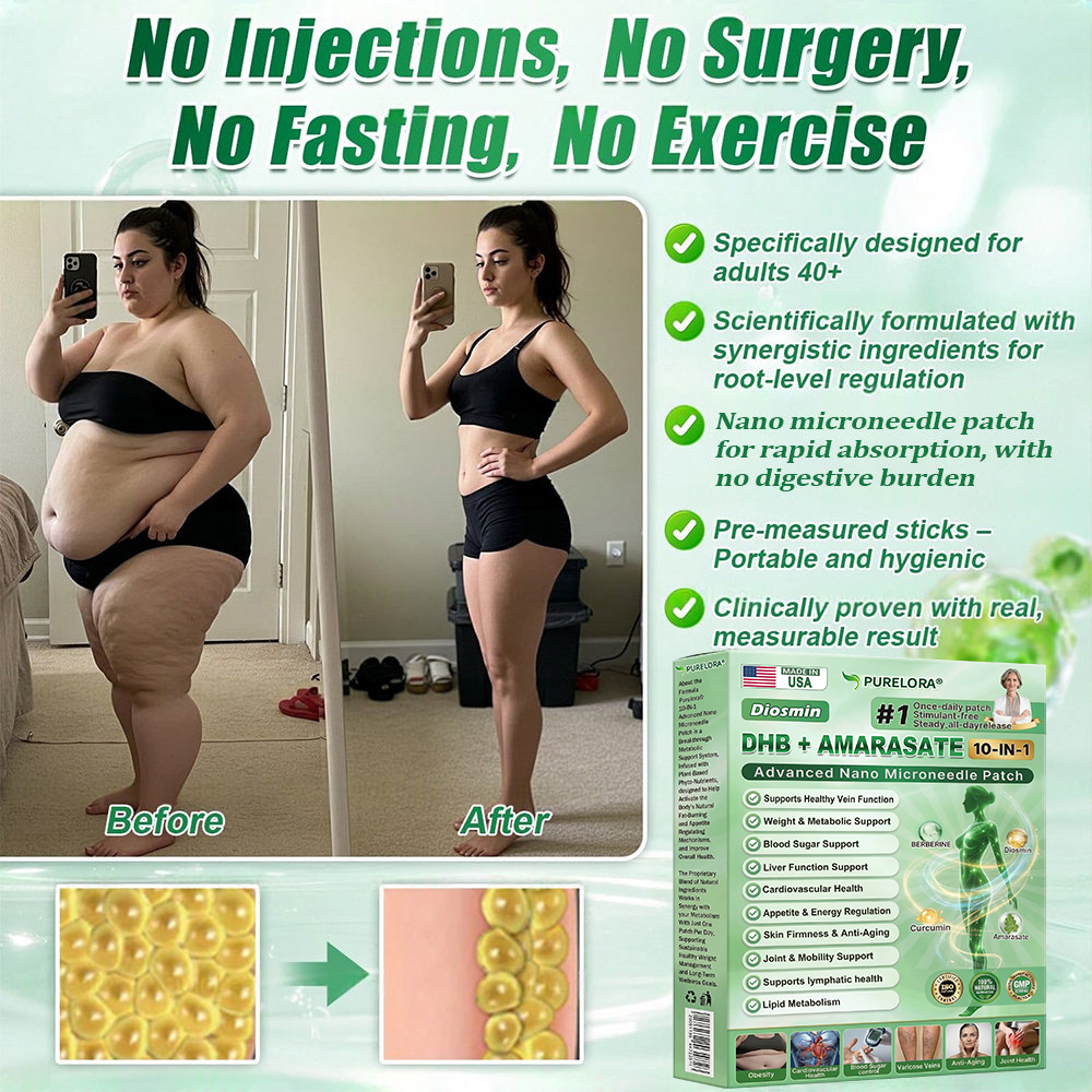 𝐏𝐮𝐫𝐞𝐥𝐨𝐫𝐚® 𝐌𝐞𝐭𝐚𝐛𝐨𝐥𝐢𝐜 𝐌𝐚𝐭𝐫𝐢𝐱™ – 𝐃𝐇𝐁 + 𝐀𝐦𝐚𝐫𝐚𝐬𝐚𝐭𝐞 𝟏𝟎-𝐢𝐧-𝟏 𝐍𝐚𝐧𝐨 𝐌𝐢𝐜𝐫𝐨𝐧𝐞𝐞𝐝𝐥𝐞 𝐏𝐚𝐭𝐜𝐡 (💧𝐉𝐮𝐬𝐭 𝐎𝐧𝐜𝐞 𝐚 𝐃𝐚𝐲 – 𝐕𝐢𝐬𝐢𝐛𝐥𝐞 𝐑𝐞𝐬𝐮𝐥𝐭𝐬 𝐢𝐧 𝟕 𝐃𝐚𝐲𝐬!) ✅𝐓𝐚𝐜𝐤𝐥𝐞𝐬 𝐨𝐛𝐞𝐬𝐢𝐭𝐲, 𝐥𝐨𝐨𝐬𝐞 𝐬𝐤𝐢𝐧, 𝐝𝐢𝐚𝐛𝐞𝐭𝐞𝐬, 𝐬𝐥𝐞𝐞𝐩 𝐢𝐬𝐬𝐮𝐞𝐬, 𝐣𝐨𝐢𝐧𝐭 𝐩𝐚𝐢𝐧, 𝐚𝐧𝐝 𝐬𝐮𝐩𝐩𝐨𝐫𝐭𝐬 𝐯𝐞𝐢𝐧 & 𝐥𝐲𝐦𝐩𝐡𝐚𝐭𝐢𝐜 𝐜𝐢𝐫𝐜𝐮𝐥𝐚𝐭𝐢𝐨𝐧