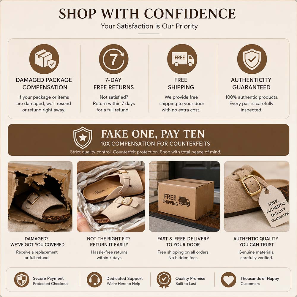 Last Day: 80% Off ✨ Vintage Buckle Slides for Women & Men – Suede-Look Adjustable Strap Sandals, Comfortable Everyday Walking Shoes with Cushioned Footbed