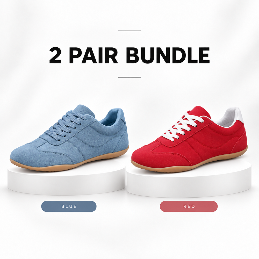 LAST DAY 80% OFF - 👣 Women's Orthopedic Arch Support Sneakers with Lace-Up Design & Cushioned Flat Sole