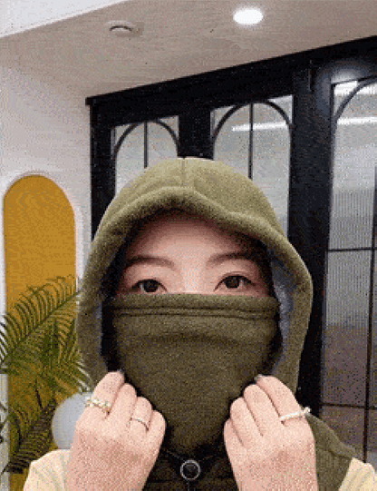 💖One-piece warm mask hat, Outdoor cycling windproof warm hat with neck mask