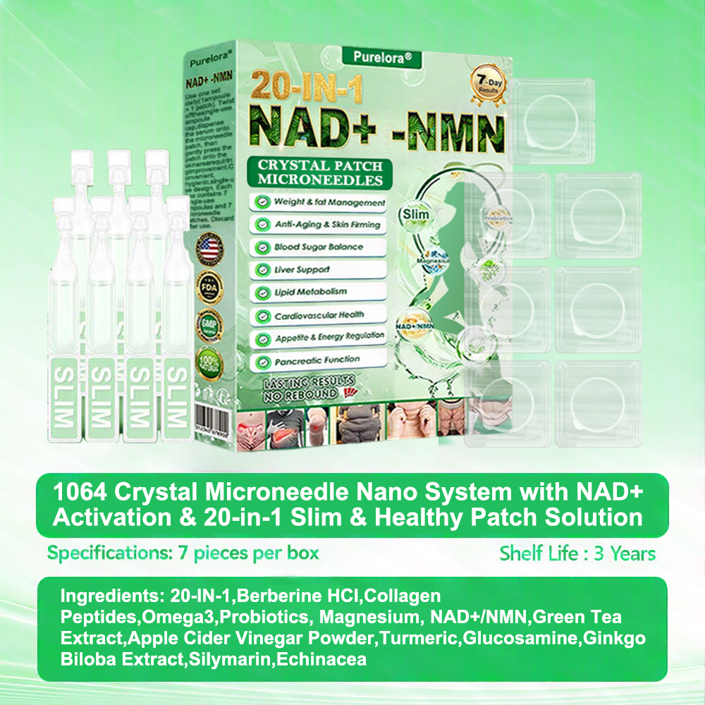 🔥🔥New Arrival |Purelora® Crystal Microneedle Nano System with NAD⁺ Activation & 20-in-1 Slim & Healthy Pacth Solution