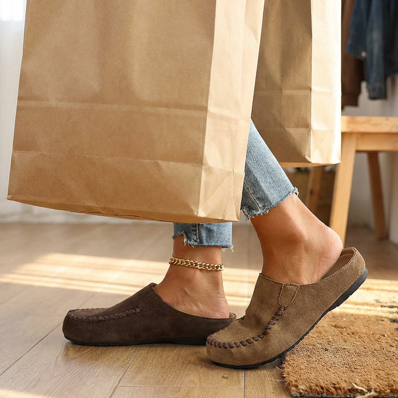 Last Day: 80% Off-👡✨ Women's Wide Closed-Toe Mule Slippers 🛋️